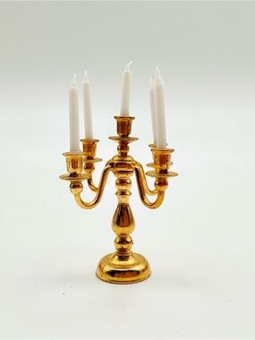 Vintage Brass Miniature Candelabra NIB